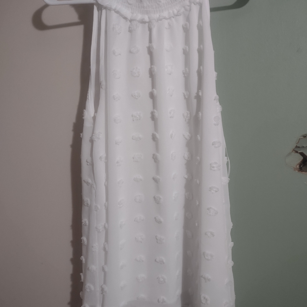 Solid white strapless tank top cami top Vine&love Medium - Picture 1 of 4